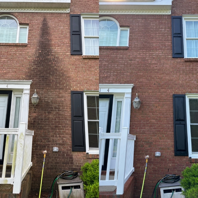 Brick Stain Cleaning on Quarterstaff Drive in High Point, NC