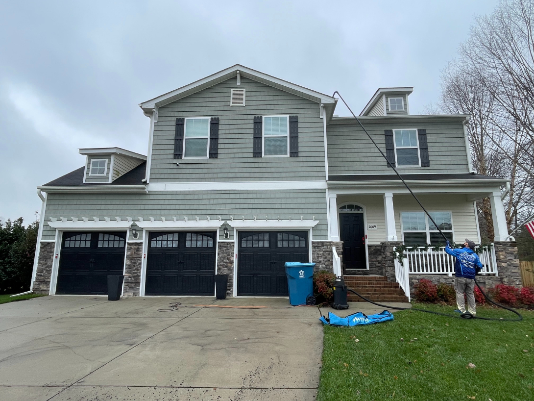 House Washing and Gutter Cleaning on Stoneykirk Drive